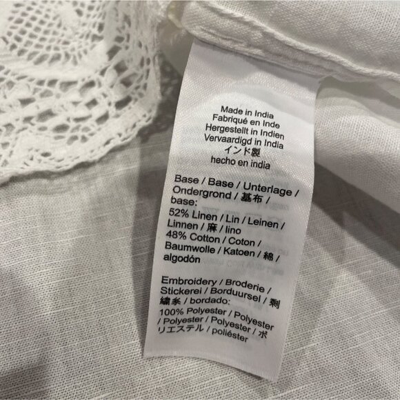NWT Madewell Sz XL White Embroidered Lace Button-Up Shirt NV206 - Picture 10 of 12